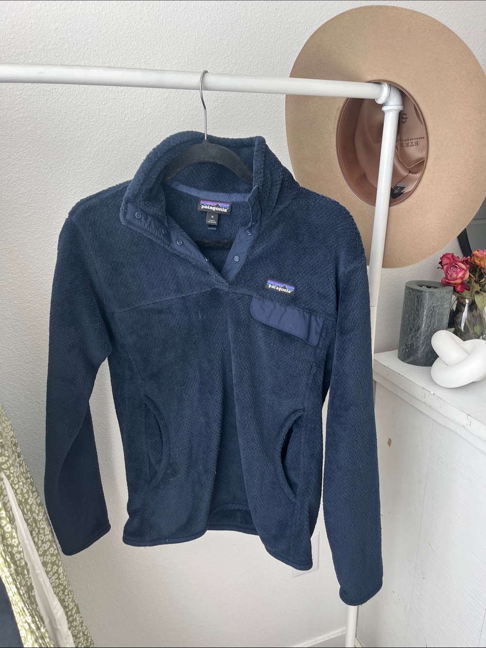 Patagonia Navy Blue Plush Fleece Jacket
